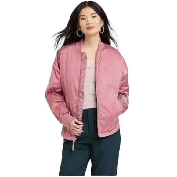 A New Day Women’s Pink Boys Bliss Bomber Jacket, Size S, NWT - Picture 3 of 7